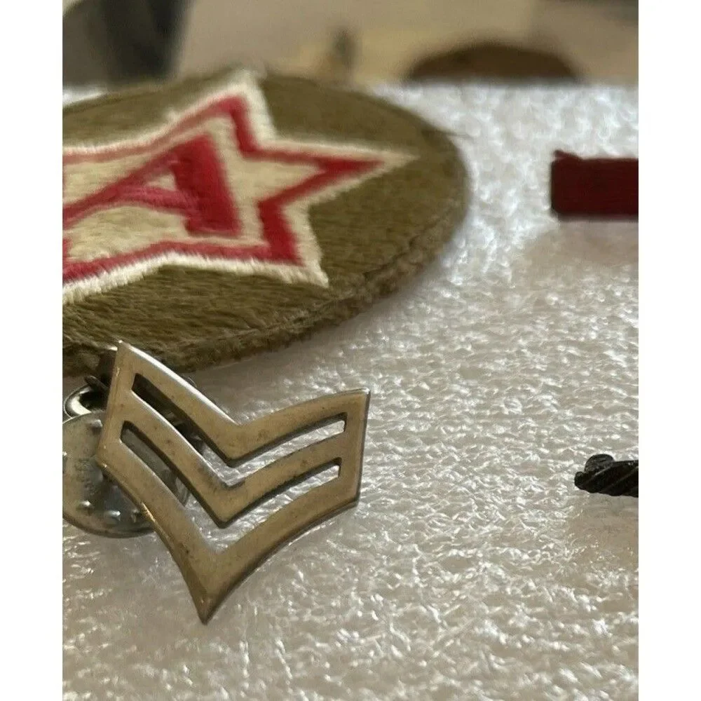 Lot Of 5 Vintage WWII WW2 US Military‎ Badge Patch Pin